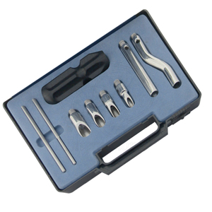 Kit de 9 Elevadores Dentales Burgess Wolf Tooth con Cabeza en Forma de V, Acero Inoxidable con Acabado Satinado, Reutilizables, con Caja de Plástico - Product Image 2