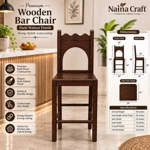 Best Quality Solid Teak Wood Bar Chairs Stool American Style Eco-Friendly Stocked Furniture - Product Image 6