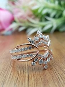 แหวนแต่งงานทรงทันสมัย D'VINS JEWELS ประดับเพชรทรงบริลเลียนต์ สี D ขาว โรสโกลด์ สำหรับทองคำที่ได้รับการรับรองจากห้องปฏิบัติการ - Product Image 3