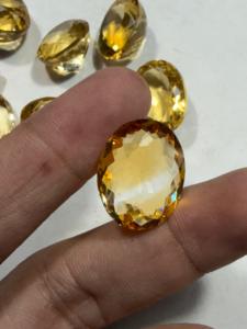 Citrine scintillante facettée pour bijoux de mode, citrine naturelle taillée pour bijoux à prix abordable - Product Image 1