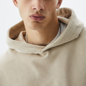 Sweat à capuche pour homme design personnalisé puff printing logo streetwear oversize pull à épaules tombantes sweat à capuche court vintage pour hommes - Product Image 4