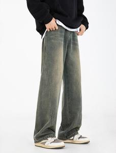 HANO 2024 Nouveau pantalon cargo droit en toile respirante pour femme, avec coutures à nœuds, taille mi-haute élastique, à lacets, non tissé, coupe ample, collection printemps - Product Image 5