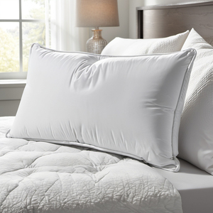 หมอนใยสังเคราะห์โพลีเอสเตอร์กันภูมิแพ้ที่ใส่ใจสุขภาพป้องกันการแพ้ฝุ่นทำจากใยโพลีเอสเตอร์ไรโฟมเมมโมรี่โฟมทอสำหรับห้องนอน - Product Image 1