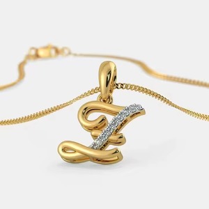 Colección de colgantes con diamantes CVD cultivados en laboratorio con diseño único del alfabeto _Z_ para unisex - Product Image 1
