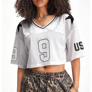 Camiseta de fútbol americano transpirable de malla de secado rápido, nuevo diseño, aspecto profesional, venta al por mayor, precio económico, peso ligero - Product Image 4