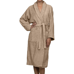 Albornoz de Lujo Personalizado con Logotipo, Color Sólido, Jacquard, Felpa, Ropa de Dormir Sexy, 100% Algodón, Transpirable, de Secado Rápido - Product Image 6