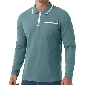 Camisas Polo para Hombre, Manga Larga con Cierre, Clásicas, Casuales, para Golf, con Cuello Elegante, para Uso Diario - Product Image 5