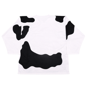 Camiseta de Hockey sobre Hielo Personalizada |   Patrón Único de Piel de Vaca - Personaliza el Nombre y Número del Equipo - Ropa Deportiva Sublimada Transpirable - Product Image 2