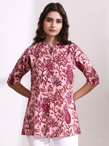 Proveedor de India: Blusa Elegante con Estampado Floral, Estilo Camisero, para Mujer, Moda de Verano o Estilo Urbano, Disponible para Suministro Mundial - Product Image 3