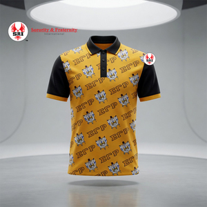 เสื้อโปโลปักลายมินิมอลสไตล์เมือง Urban Style Sigma Gamma Rho |   เสื้อโปโลดีไซน์เรียบหรู สีพื้น แต่งขอบเสื้อ ลายธงชาติกรีซ แฟชั่นโปโล - Product Image 6