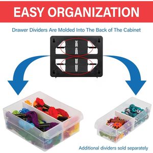 Armadio di Stoccaggio in Plastica a 16 Cassetti per Organizzazione Garage, Organizzatore per Trucchi, Contenitore per Mattoncini, Organizzazione Attrezzi per Insegnanti - Product Image 4