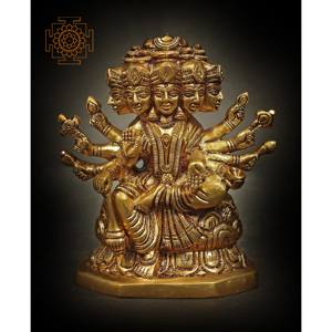 รูปปั้นพระวิษณุทำด้วยมือขนาด5นิ้วทำด้วยมือรูปปั้นทองเหลืองไม่เหมือนใครสำหรับของขวัญผลิตในอินเดีย - Product Image 1