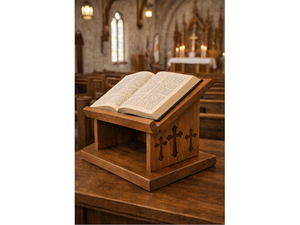 Support de Bible en bois fait main, présentoir pour livre, idéal pour la lecture biblique, la prière à l'église, la décoration de la maison, du bureau ou de la table - Product Image 3