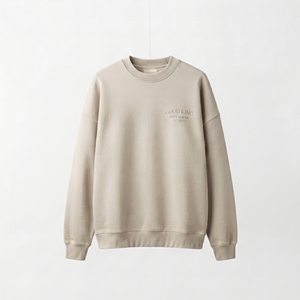 Sweat-shirt d'hiver en molleton de coton à col rond coupe classique pour homme, personnalisable avec logo brodé, vente en gros, streetwear décontracté, OEM - Product Image 1