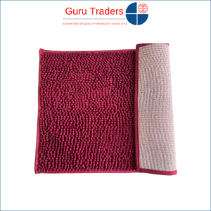 Exportador mundial que vende alfombras de baño antideslizantes de poliéster, fáciles de limpiar, hechas a máquina, con diseño de bucle sólido, desde India, en oferta. - Product Image 2