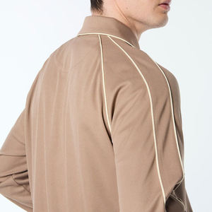 Veste de survêtement grise pour homme avec fermeture éclair intégrale, col montant, poches latérales, respirante, décontractée, coupe classique, saison printemps - Product Image 6