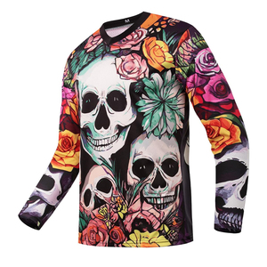 Camiseta de Paintball Personalizada con Sublimación Completa, Manga Larga, Diseño Gráfico de Calavera, Transpirable, Ropa Deportiva para Equipos de Paintball - Product Image 6