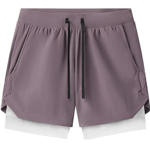 Shorts de sport pour hommes, shorts de course athlétiques, shorts de gym avec cordon de serrage, shorts d'été slim fit pour l'entraînement, le basketball et le yoga - Product Image 1
