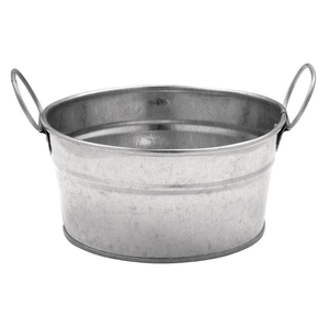 Rustic Galvanized Metal Ice Bucket With Jute Rope Wrapped Handles And Base Large Beverage Tub For Wine Beer & Champagne Chilling - Product Image 6