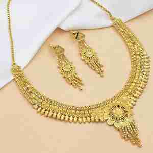 Collares Cortos de Latón con Microincrustaciones de Oro de 14K, 18K y 24K para Mujer, Diseño Tradicional con Patrón de Flores, Cadena de Caja, Joyería para Bodas, Venta al Por Mayor - Product Image 3