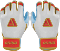 Guantes de Béisbol de Cuero al por Mayor, Color Blanco, Puño Corto, Antideslizantes, Cierre de Gancho y Bucle, Alta Calidad, Marca Adiha Impex