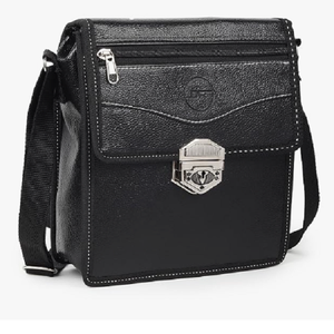 Sac messager unisexe moderne en similicuir, sac bandoulière avec sangle réglable pour les voyages, l'université et le travail - Product Image 5