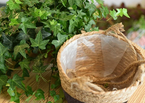 Pot suspendu en jonc de mer tressé fait main, style bohème, panier à fleurs rustique avec cordelette pour usage intérieur et extérieur - Product Image 2