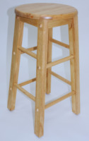 Tabouret de bar commercial en bois de caoutchouc, design scandinave antique, résistant à l'eau, écologique, durable, avec accoudoir fixe