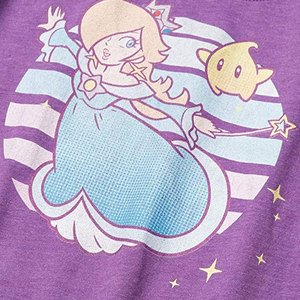 Camiseta Informal de Manga Corta para Niños, Camiseta de Cuello Redondo Morada para Mujer, Camiseta con Estampado de Dibujos Animados Rosalina Glitter - Product Image 5