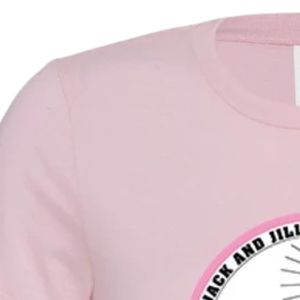 เสื้อยืดผู้หญิงสีชมพูอ่อนแขนสั้นพิมพ์ลายกราฟิกคอกลมพิมพ์ลายโลโก้ลำลองน้ำหนักเบาแฟชั่นทุกวันเสื้อยืดใส่สบาย - Product Image 2
