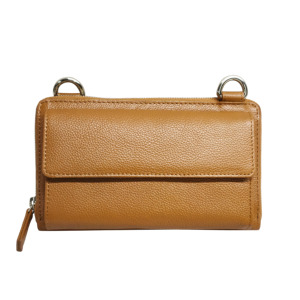 Faraday Anti-Hacking Signal Block Leather Crossbody Sling Bag Lady's Portable RFID Fashionable Mobile Holder Case Purses <b>Wallets</b> - Product Image 3