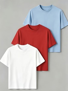 T-shirt Oversize Homme – Fabricant – Coton Premium – Coupe Ample – Streetwear Minimaliste – Grammage Lourd – Uni – Vêtement Décontracté – Blanc Rose - Product Image 3