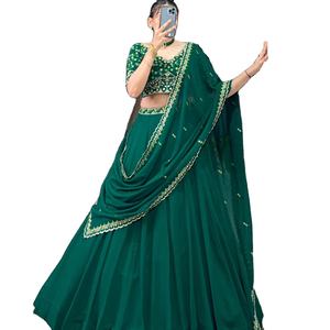 Designer Green <b>Lehenga</b> with Dupatta | Embellished Ethnic Wear for <b>Women</b> <b>lehenga</b> choli - Product Image 1