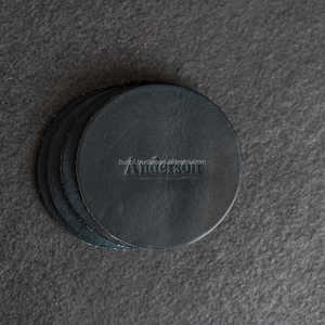Sous-verres en cuir véritable d'usine, vente en gros, sous-tasses carrées, tapis de protection imperméables pour boissons, ensemble pour la chaîne d'approvisionnement des restaurants LC-0029 - Product Image 5
