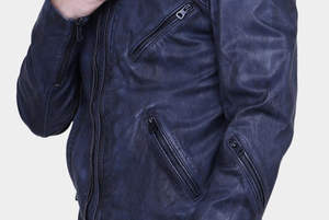 Veste en cuir ciré de haute qualité pour homme, nouvelle mode d'hiver, couleur unie, col montant, style simple et décontracté, veste d'hiver tendance - Product Image 3