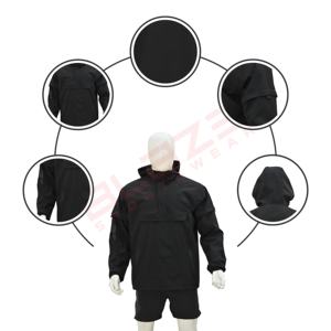 Ensemble veste et short pour hommes personnalisés Veste coupe-vent légère de haute qualité Ensemble coupe-vent unisexe en nylon - Product Image 5