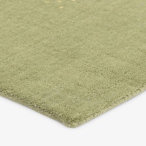 Tapis vert géométrique moderne et solide, tapis de luxe tissé à la main, tapis tribal minimaliste, tapis en laine pour salon, chambre à coucher, décoration intérieure - Product Image 3