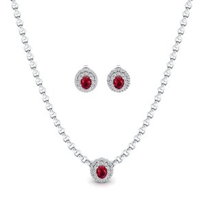 Parures de bijoux REYES Custom Design en argent sterling 925 avec moissanite VVS, pierres ovales de 2,65 carats, boucles d'oreilles et bague en rubis pour elle - Product Image 5