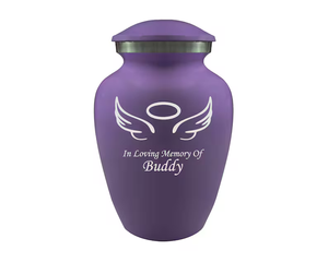 Purple Metal Pet Cremation <b>Urn</b> Personalized Engraved Animal Ash Crematory <b>Urn</b> for <b>Cats</b> and Dogs Memorial Keepsake - Product Image 3
