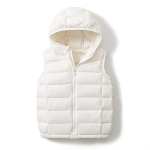 Gilet matelassé bleu clair pour homme avec fermeture éclair, coupe-vent, décontracté, pour l'hiver, en polyester rembourré, longueur standard - Product Image 2