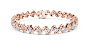 Ensemble de bracelets tennis de luxe en or rose 18 carats, plaqué rhodium, avec diamants de laboratoire taillés uniques, 6,4 carats, pour usage quotidien, bureau et mariage - Product Image 4