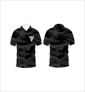 Polo à manches courtes pour hommes, noir, gris foncé, imprimé abstrait, décontracté, pour le golf, t-shirt d'été - Product Image 3