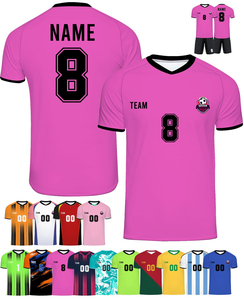 Camiseta de Fútbol Personalizada TROPIC EDGE SPORTS Unisex para Adultos, 100% Poliéster, Cuello en V, Manga Corta, Absorbe la Humedad, Impresión Sublimada para Equipo - Product Image 2