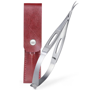 <b>Salon</b> Quality Precision Beauty Tool Includes Elegant Protective <b>Storage</b> Case Stainless Steel Curved Right-Handed Scissors - Product Image 1