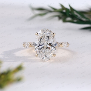 Elegant <b>Crystal</b> Solitaire <b>Ring</b> Sparkling Under Halo Yellow Gold Wedding Band Marquise Cut Stacking <b>Ring</b> Custom Jewelry - Product Image 1