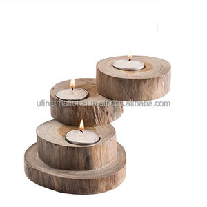 Wooden Round Shape <b>Candle</b> Holder <b>Bathroom</b> Decor Crafts Custom Wood Gift Use with Best Quality <b>Candle</b> Holder - Product Image 6