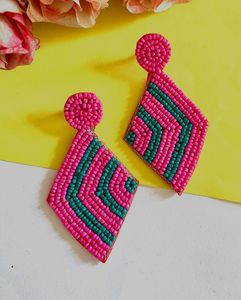 Pendientes de botón con forma de sandía y cuentas, bonitos pendientes de joyería con diseño de frutas para mujer, ideales para fiestas. - Product Image 2