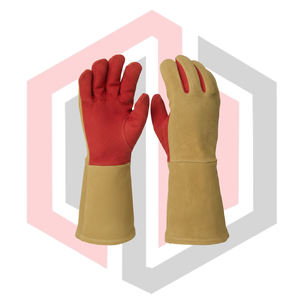 Gants de soudage en cuir croûte renforcé, protection thermique, anti-impact, 14 pouces, sans silicone, gants de sécurité industrielle - Product Image 1
