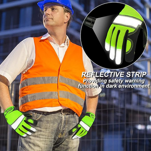 Guantes de Protección de Seguridad Antideslizantes y Antivibración para Trabajo Mecánico, Guantes de Mecánico para Construcción Industrial de Alta Resistencia - Product Image 4