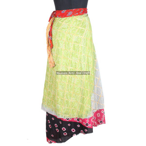 New <b>Skirts</b> Vintage Style Silk <b>Wrap</b> <b>Skirts</b> Indian Magic Silk <b>Wrap</b> <b>Skirt</b> Reversible Silk Magic 38 Inch <b>Wrap</b> Halter Tube - Product Image 2